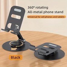 ny home metal etrafında 360 derece dönebilen katlanabilen alaşımlı 3 noktadan ayarlanabilen telefon tutucu ve telefon standı siyah !!!! kampanya süper  !!!!!