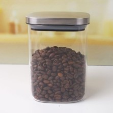 NY Home 700ML Sızdırmaz Vakumlu Metal Kapaklı Borosilikat Cam Kavanoz – Hava Geçirmez & Dayanıklı Gıda Saklama Kabı (10CM x 13CM)