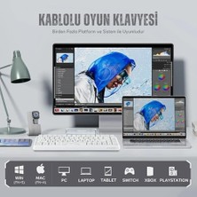 NY Home Ajazz AK680 Max He Kablolu Manyetik Switch Klavye - 8000Hz - 0.125MS (AK680 Max He - Siyah)