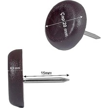 NY Home Çivili Masa Koltuk Mobilya Ünite Zemin Koruyucu Plastik Papuç 25 Adet Çap 20 mm