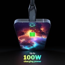 NY Home – Usb-C Kablosu, USB 3.2 Gen 2 – 2m (Veri Kablosu/şarj Kablosu, Güç Dağıtımı ile 10 Gbit/s ve 100 W'a Kadar Şarj Akımı/pd 3, Entegre Çip, Siyah)