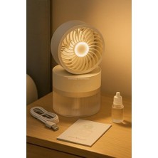 NY Home Su Hazneli, Soğuk Buhar Üfleyen Masaüstü Vantilatör, Sessiz Mini Klima Fanı, 3 Kademeli Hız Ayarlı, LED Işıklı, Serinletici Hava Nemlendirici, Kompakt ve Taşınabilir Tasarım