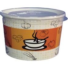 NY Home 100 Adet Kapaklı Karton Çorba Kasesi 16 Oz