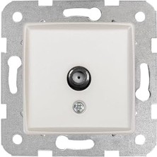 NY Home Sedef Beyaz Uydu Priz F Konnektörlü Sonlu Mekanizma ve Kapak