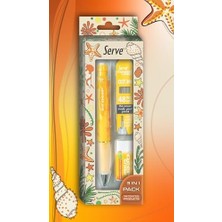 NY Home Doğa Desenli Deep Kalem, Deep Silgi ve Deep Min, 0.7 Mm, Hardal Sarısı