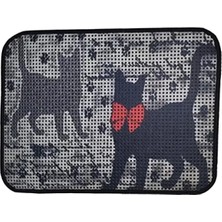 Calperia Elekli Desenli Kedi Tuvalet Önü Paspası 60 x 45 cm
