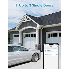 NY Home Akıllı Garaj Kapısı Açacağı Homekit ile Çalışır, Harici Anten ve 3 Tek Kapıya Kadar, Uygulama Kontrolü, Siri ve Alexa ile Uyumlu, Assistant 2,4 Ghz