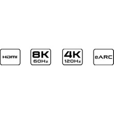 NY Home HDMI 2.1 Kablo - 8k 60Hz, 4K 120Hz, 4K 60Hz, Earc, Hdr, D-Hdr, Hdcp2.2, Dolby Vision, Dolby Atmos (1 Metre)