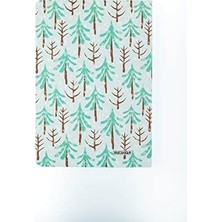 Nesto Home A5 Çam Ağacı Desenli Sert Karton Kapaklı 2023 Haftalık Ajanda, 128 Yaprak, Çizgisiz