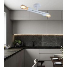 NY Home Tt Aydınlatma Plofonyer 2 Li Mat Beyaz Avize