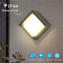 NY Home Modern LED Duvar Aplik, 15W, 1500 Lümen, 3200K, Gün Işığı, IP44, Siyah, Modern Tasarım LED Aplik Iç ve Dış Mekan Duvar Lambası Dominik Gün Işığı Bahçe Duvar Apliği