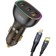NY Home C507 80W 2xpd 30+20W Type-C To Lightning USB Araç Içi Şarj Aleti