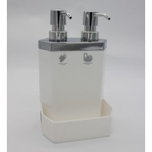 NY Home 13118 Perotti Lecce Whıte Sılver 2'li Sıbı Sabunluk