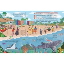 NY Home Dünyanın Öbür Ucunda Ne Var?: 84X57 Dünya Haritası Hediyeli