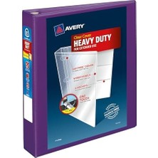 NY Home Heavy-Duty View 3 Halkalı Defter, 3,8 Cm, One Ezd Halkalar, 1 Lila Klasör (79774)