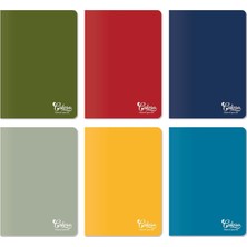 NY Home Colors Ofis Serisi, A4 60 Yaprak Çizgili Karton Kapaklı Defter 6'lı Paket, Renkli