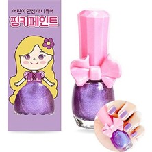 NY Home I'm Pinky Kids Nail Paint Shiny Purple Çocuklar Için Soyulabilir Oje