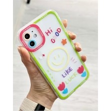 NY Home 11 ile Uyumlu (Köşeli - 12 Görünümlü) Şeffaf Hi Good Baskı Desenli Silikon Kılıf