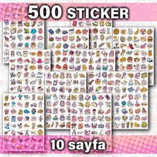 NY Home Seti 500 Adet Ingilizce Temalı Etiket, Günlük Ajanda ve Defterlere, Karikatür Konsept, Öğretmen-Öğrenciler, Erkek-Kız Çocuk ve Yetişkinlere Kendinden Yapışkanlı Eğlenceli Çıkartmalar