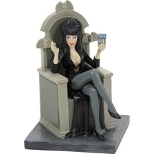 NY Home Department 56 Elvira Mistress Of The Dark Village Aksesuarları Imzalı Imzalar Heykelcik, 8,8 Cm, Çok Renkli