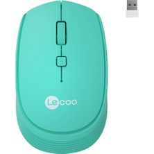 NY Home WS202 Kablosuz 1200DPI 4 Tuşlu 3 Milyon Tıklama Ömrü Sessiz Tasarım, Pc, Mac, Dizüstü Bilgisayar Için, USB Mini Alıcı ile Optik Mouse Turkuaz