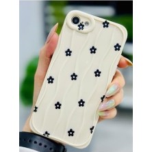 NY Home 7-8 - Se 2020 - Se 2022 ile Uyumlu Baskılı Siyah Papatya Darbe Önleyici Silikon Kılıf