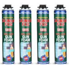 Somafix 4 Adet 750 ml Tabancalı Mantolama Poliüretan Köpük Az Şişen Yapıştırma Izolasyon Pu Köpüğü S915