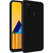 NY Home M21 ile Uyumlu Kapak Içi Kadife Soft Logosuz Lansman Silikon Kılıf - Siyah