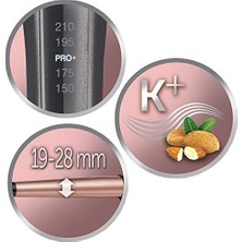 NY Home Saç Maşası Keratin Protect , Konik, Yüksek Kaliteli Grip-Tech Seramik Kaplama, Gri/pembe Altın, CI83V6
