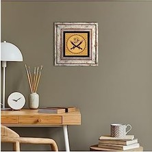 NY Home Hz. Ali Kılıcı Taş Duvar Tablosu - Çerçeveli Taş Tablo - Dekoratif Duvar Sanatı - Modern Ev ve Ofis Duvar Dekoru T1-208