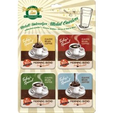 NY Home -Art 46025 Kahve ve Çikolata Morning Blend, Altlık-Seti, 4-Parçalı