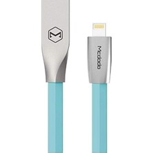 NY Home Lıghtnıng Çinko Alaşım Yassı Dörtgen Kablo 1m 2.4A Mavi