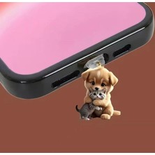 Mi7a Sevimli Dost Figürlü Telefon Charmı (Type-C Uyumlu Şarj Soketi Tıpası)