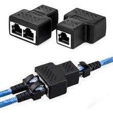 NY Home 2 Portlu Ethernet Splitter, Çift Lan Kablosu, Ethernet Bölücü, Dişi Adaptör Konnektörü