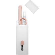 NY Home 7'si 1 Arada Elektronik Temizleme Kiti, Klavye, Pro, Kulaklık, Laptop ve Telefon Için Fırçalı Temizleyici Set (Pembe)