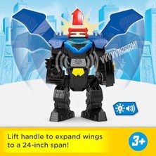 NY Home Işıklı, Sesli ve Hareketli Imaginext Dc Super Uçuş Aracı, 7,5 Cm'lik Aksiyon Figürü, Fırlatıcı ve Disklerle 36,5 Cm'lik Oyuncak, JDL03
