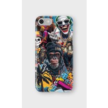 Karsu Design iPhone Se Uyumlu Baskılı Şeffaf Telefon Kılıfı | Koleksiyon: Drip Art