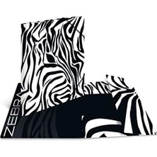 NY Home 19687 Klasör A4 Hayvan Baskılı Zebra Dosya, Iç Baskılı ve Lastikli Karton Köşeli Dosya, Erkek ve Kız Çocukları Için Sağlam Karton Kapaklı Dosya