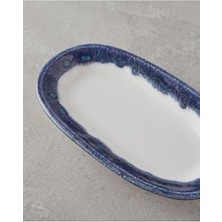 NY Home Larry Porselen Kayık Tabak 19 cm Lacivert