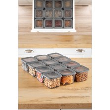 NY Home 12'li 650ML. Sızdırmaz Vakumlu Kapaklı Kare Erzak Saklama Kabı. 650ML Kare Erzak Saklama Kabı