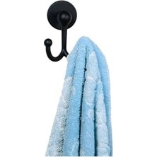 NY Home Banyo Aksesuar Seti Yuvarlak Havluluk Kapaklı Tuvalet Kağıtlığı 3 Lü Set Siyah