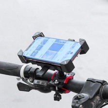 NY Home Motosiklet Telefon Tutucu & Bisiklet Telefon Tutacağı 360° Döner Ayarlı Aparat –scooter ve Bebek Arabası Uyumlu, Kaymaz ve Güvenli Abs Plastik Malzeme