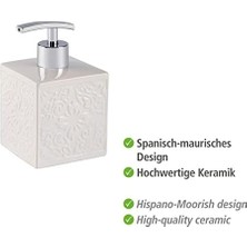 NY Home Cordoba Sabunluk Beyaz Seramik Sıvı Sabunluk Beyaz