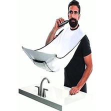 NY Home Sakal Traş Önlüğü, Standart  Sakal Kesme Örtüsü Berber/kuaför Önlüğü Beyaz Tela Kumaş Çok Amaçlı Vantuzlu Pratik Kes & Temizle