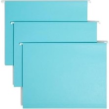 NY Home Sekmeli Renkli Askılı Dosya Klasörü, 1/5-Kesim Ayarlanabilir Tab, Mektup Boyutu, Aqua, Kutu Başına 25 (64058)