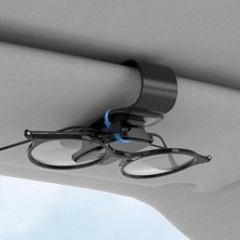 NY Home Polham Mobile Premium 3m Bantlı Mandallı Araç Içi Gözlük Tutucu, Torpido Üstü ve Güneşlik Uym Gözlük Tutucu