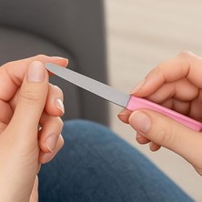 NY Home Manikür & Pedikür Seti Mavi-Pembe-Mor – Elma Şekilli 8’li , Taşınabilir Tırnak Bakım Kiti (Pembe)