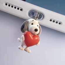 Mi7a Kalpli Köpek Figürlü Telefon Charmı (Type-C Uyumlu Şarj Soketi Tıpası)