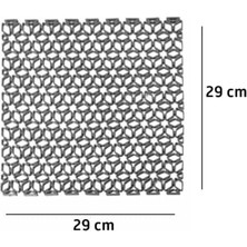 Nesto Home Kare Şekilli Kurutma Matı Bulaşık Altlığı Tezgah Lavabo Durulama Matı (29×29 Cm) (Beyaz)
