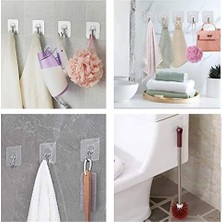 Nesto Home Wislter Yapışkanlı Duvar Kancaları Banyo Mutfak 24 Paket Ağır Hizmet 10 kg (Maks) Çivisiz Yapışkan Askılar Paslanmaz Kancalı Yardımcı Havlu Banyo Tavan Kancaları